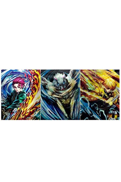 Generic Anime Demon Slayer 3D Poster (3 in 1)