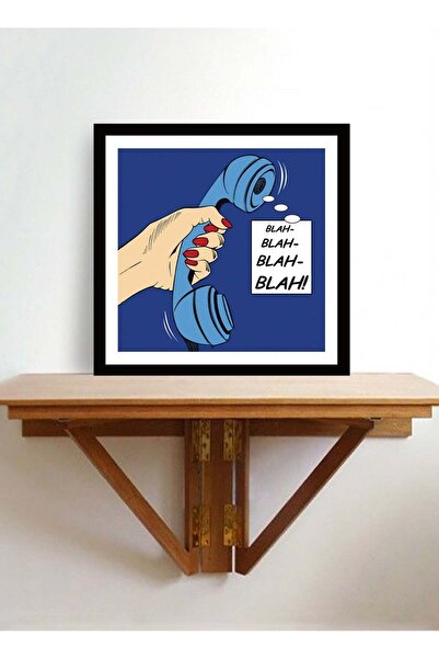 Generic Spoil Your Wall Wall Posters with Talking Over the Phone Pop Art and Black Frame - Wall Arts Home D