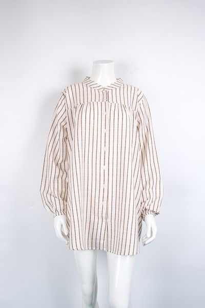 MUSTÜN Stripe Patterned Woven Shirt