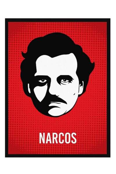 Generic Narcos Poster With Frame Black/Red/White 30 x 40centimeter