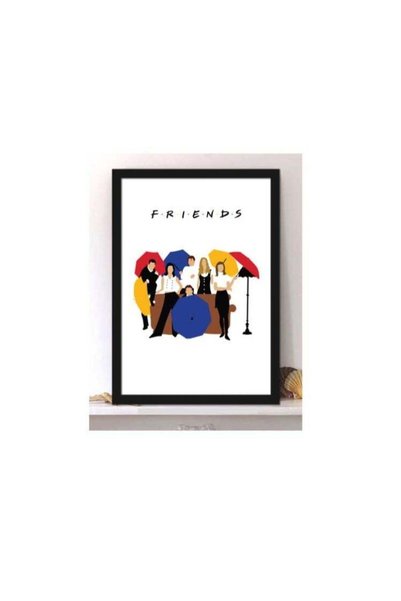 Generic Wall Posters with Opening Scene from Friends TV Series and Black Fram...