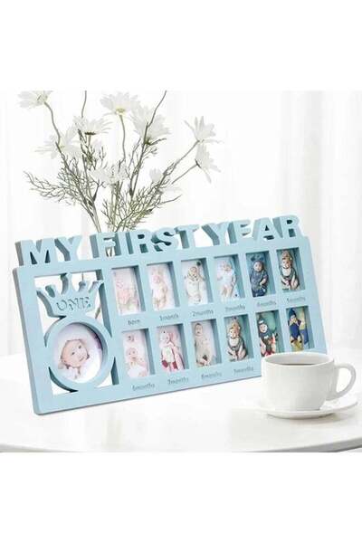 Generic ShebSheb Picture Frame for 12 Month Baby ,Newborn My First Year Photo Frame ,Baby Keepsake Frame fo