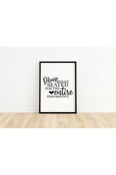 Generic Boomah Accessories Funny Bathroom Quote - " Please Remain Seated " Poster With Frame 30x40 cm