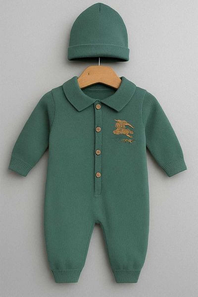 SULİFESTORE Tricot Hat Jumpsuit