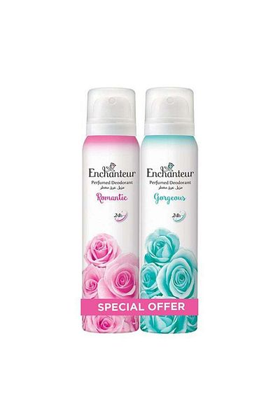 ENCHANTEUR Romantic Gorgeous Perfumed Assorted Deo 150ml Each Pack of 2 300ml