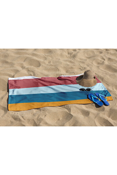 Home Colorful Modern Striped Digital Printed Beach Bathroom Seaside Towel