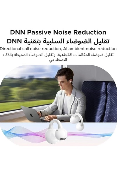 Ugreen UGREEN ClipBuds Magic Nc Open-Ear Wireless Earphones with Display, White