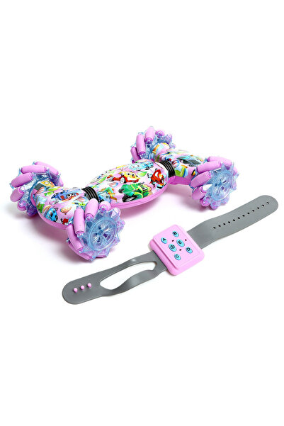 Seher 2.4 Ghz Özel Desenli 1200 Mah Saat Kumandalı ve El Sensörlü Motor Sesli Müzikli Şarjlı Akrobat Araba