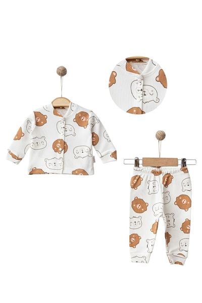 Nayinom Baby Bear Buttoned Pajama Set
