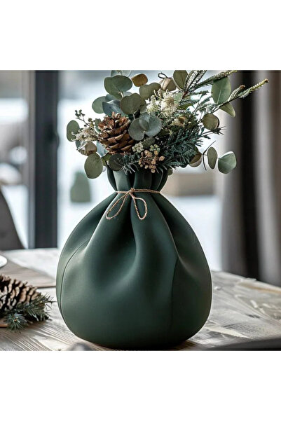 Offender Store Dekoratif Torba Desenli Vazo Ev Dekorasyonu