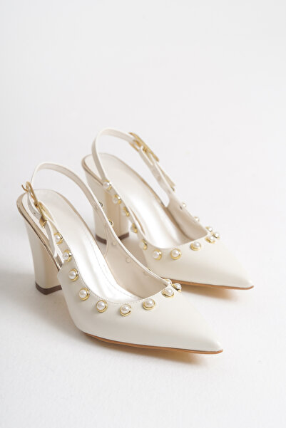 FOLLOWIN Women's Pearl Heeled Shoes