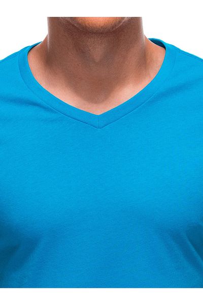 Edoti Men's basic V-neck T-shirt EM-TSBS-0101 - turquoise