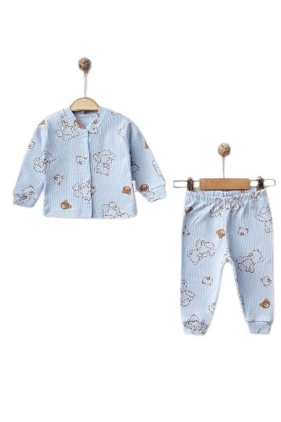 Nayinom Baby Bear Buttoned Pajama Set