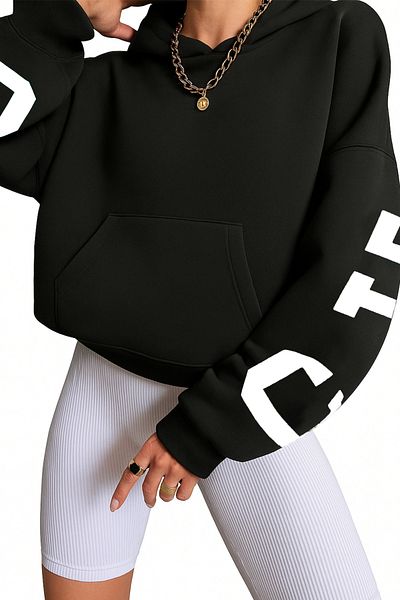 macklin Unisex Women Men Chicago New York Printed Custom Design 3 Thread Hooded Sweatshirt Hoodie