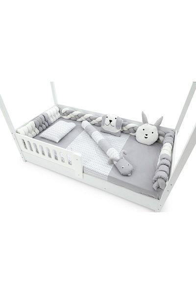 Home Montessori Sleeping Set 90*190 4-Piece Hair Braid, 11 Pieces, with 155*215 Pi̇errecardin Inner Quilt