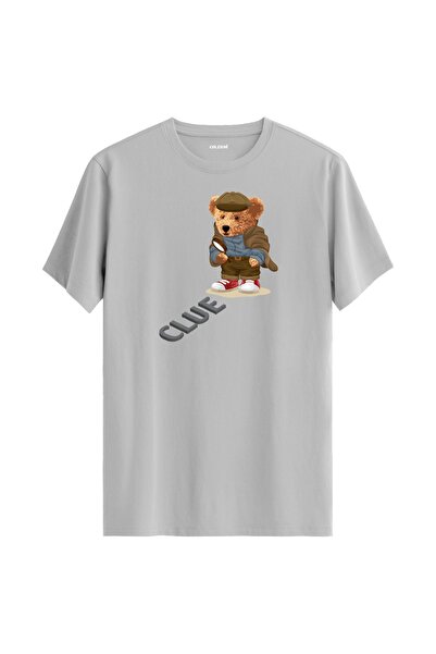 Colermi تي شيرت مطبوع عليه دمية دب Clue - تي شيرت بتصميم دمية دب محقق من القم...