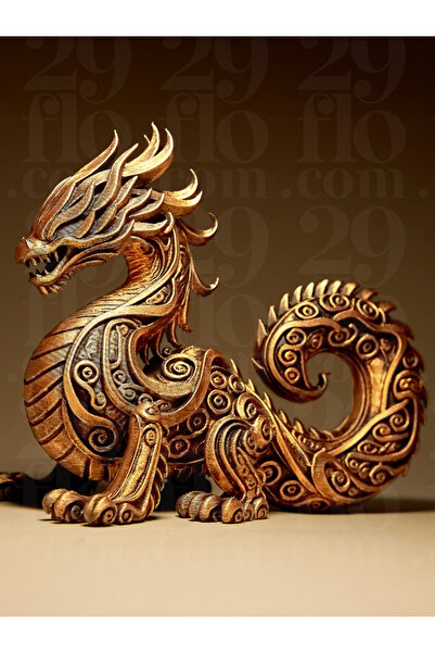 Giftbox3d Dekoratif Sanatsal Ejderha Figürü