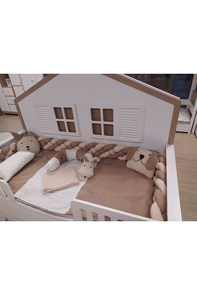 Home Montessori Sleeping Set 90*190 4-Piece Hair Braid, 11 Pieces, with 155*215 Pi̇errecardin Inner Quilt