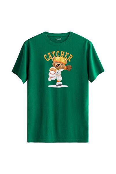Colermi Basketballer Teddy Bear Slam Dunk Printed T-Shirt - 100% Cotton Desig...