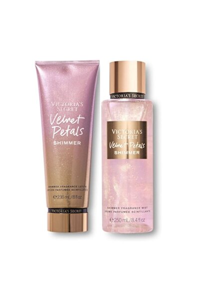Victoria's Secret Set strălucitor Velvet Petals - Spray de corp 250 ml și loț...