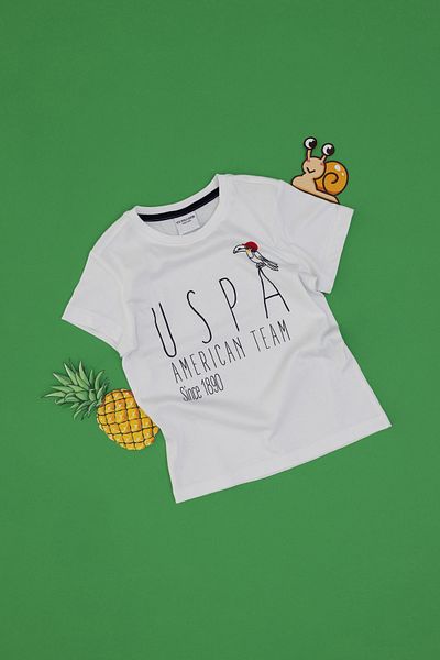 U.S. Polo Assn. Boy's White T-Shirt 50307267-Vr013