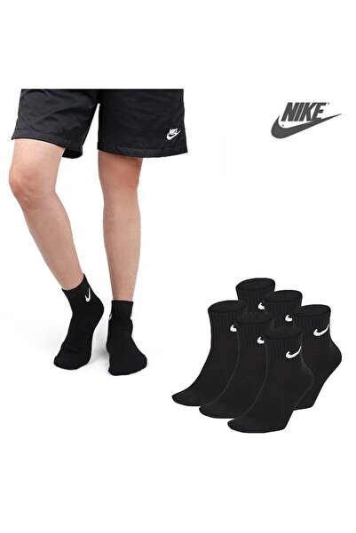 Nike Men's Sports Socks SX7677-010, 6 Pairs, Dri-Fit, Black, Size 38-42 EU