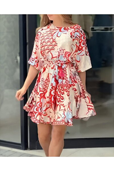 JANES DRESSIFY WOMEN’S FASHION Rochie mini cu mâneci scurte tip balon, guler ...