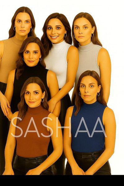 Sashaa Collection Women's 6-Piece Zero Sleeve Sleeveless Body High Neck Badi 6 Pieces Half Turtleneck