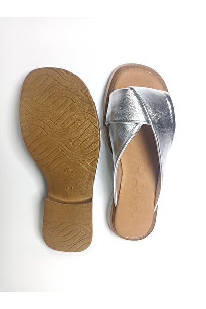 ezmoda Silver Orthopedic Soft Insoles Sandals Slippers
