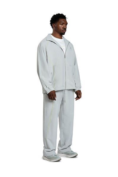duneus Unisex Zip-Up Track Jacket - Light Grey