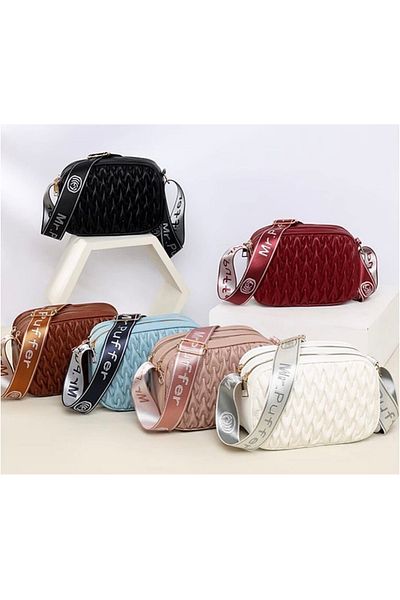 Geneic Shoulder bag with prominent quilted design, available in several colors