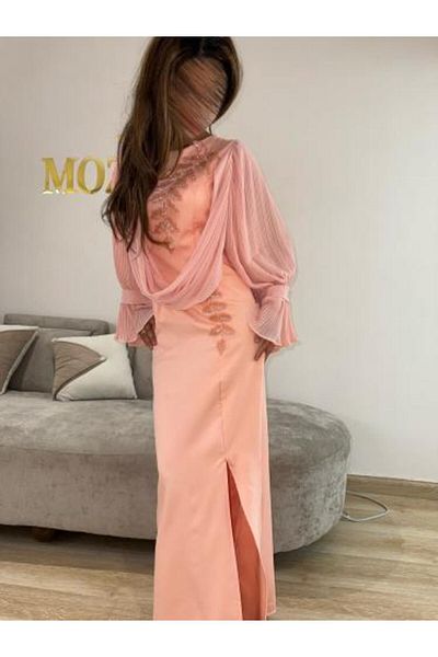 MEZON FASHION Elegant Peach Dress