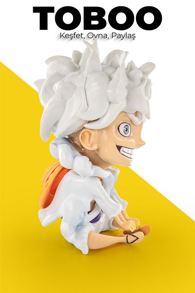 shop Q Version One Piece Luffy Gear 5 Nika Figure |   Sitting Version 13cm
