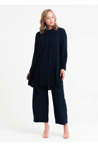 Armağan O-Neck Pleated Tunic