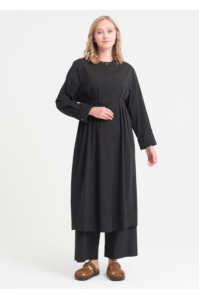 Armağan Drawstring Waist Crew Neck Tunic