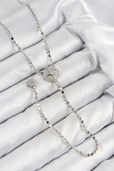 Skygo قلادة من حجر الزركون والنحاس مع سلسلة مطروقة موديل G Y - TJ-BKO10470