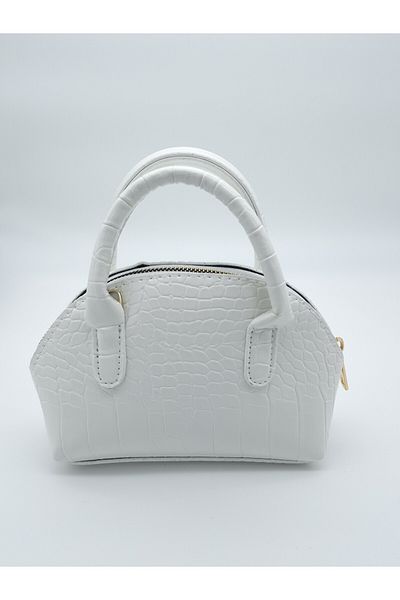 Silblack Croco Patterned Mini Women's Shoulder Bag