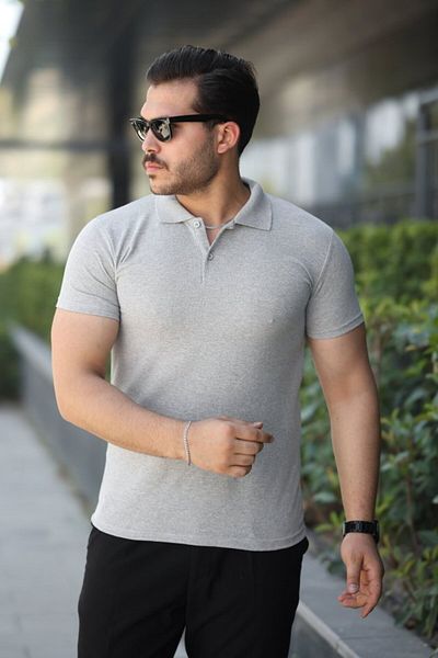 Viyamo Men's Short Sleeve Collared T-Shirt