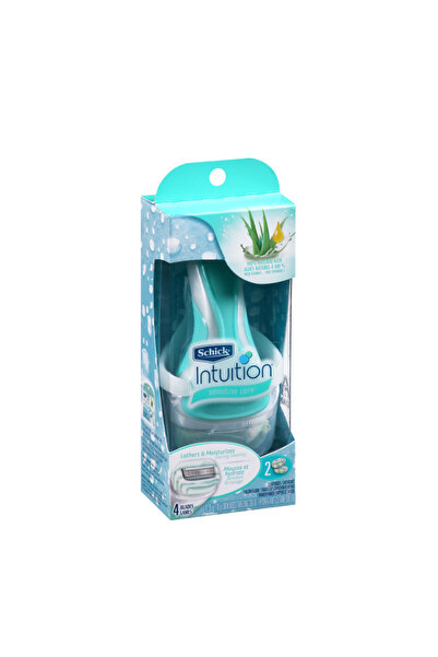 Schick انستويشن ماكينة حلاقه الخضراء مع رغوه ذاتيه بالصبار الطبيعي وفيتامين أ...