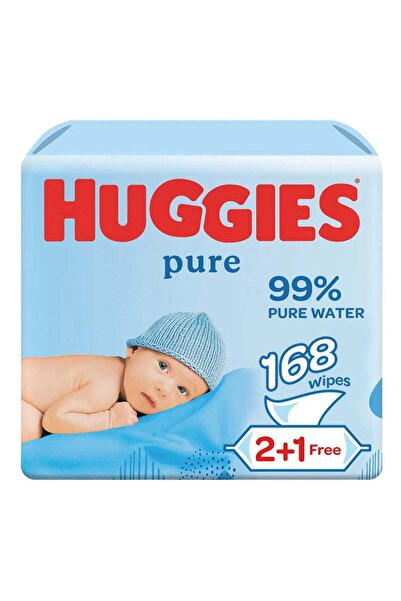 Huggies Water Baby Wipes 99% Water, Hypoallergenic, Plant-Based Fibers, 2+1 F...