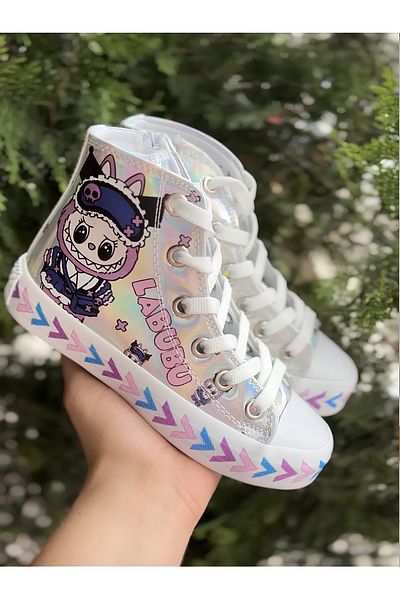 NS Little Labubu Printed Girl's Sneaker, Orthopedic, Flat Bottom.