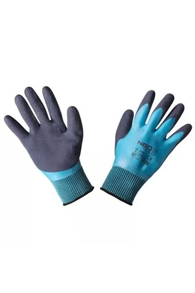 NEO Latex/Polyester Gloves, Double Layer, Size 9,