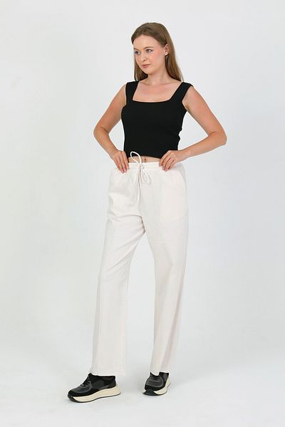 TANISA Rovira Yarn Detail Gabardine Trousers Tns-4157