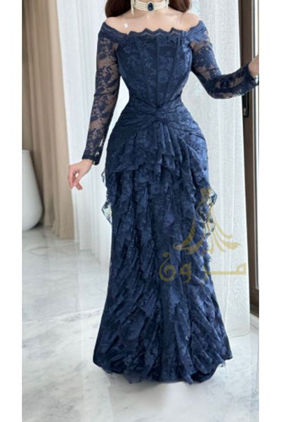 MEZON FASHION Elegant Evening Dress with Waist Tie