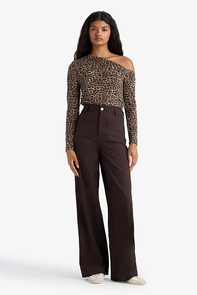 DeFacto Straight Fit Patched Pocket Regular Waist Straight Leg Long Length Gabardine Trousers F8304Ax25Au