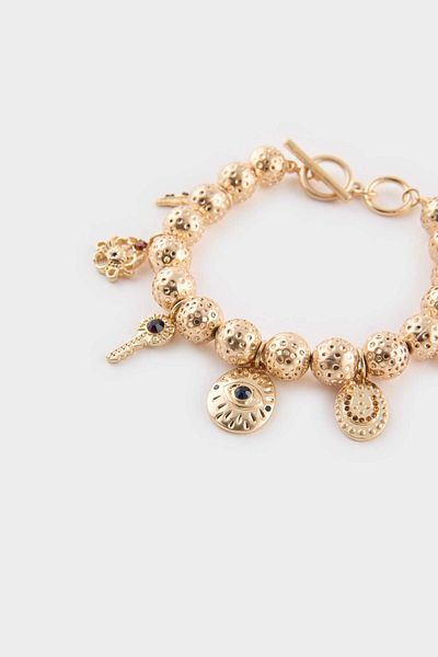 DeFacto Women's Charm Gold Bracelet F6685Axns