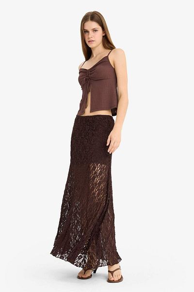 DeFacto High Waist Lace Maxi Skirt F8063Ax25Sm
