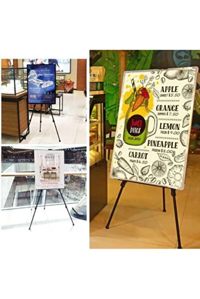 JollyMag Painting Easel for Atelier, Maaleo, Metal, Adjustable, with Cover, Black, 46.8 x 77/160 cm