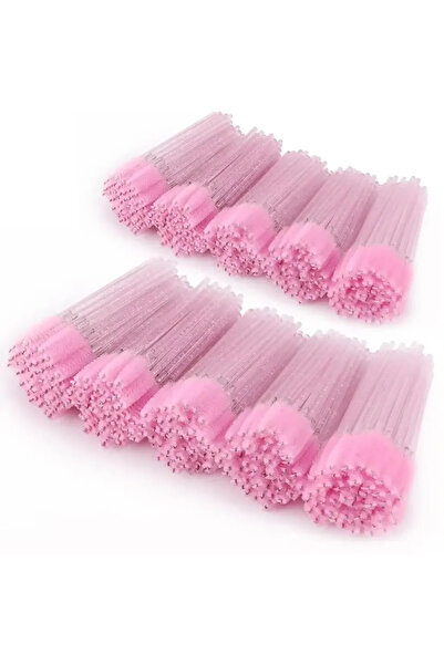 Choice1 100 قطعة - وردية اللون، للبيع بالجملة، 100/1000/2000 قطعة، بكرات فرشاة الرموش لتمديد رموش الحواجب والعين، ملونة