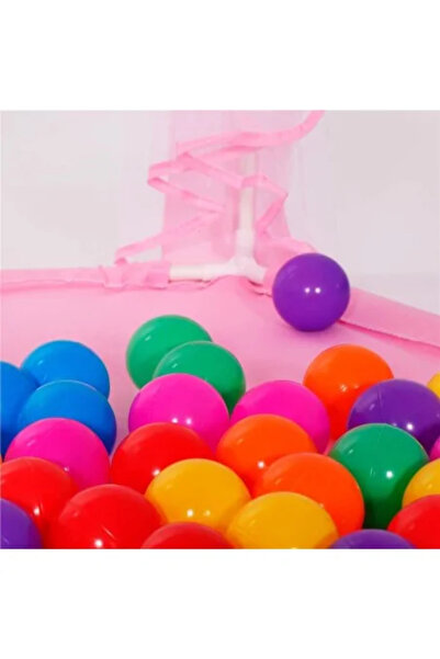 Springos Παιδική σκηνή παιχνιδιού, Springos, εξαγωνική, με κουρτίνες, ροζ, 135x140 εκ.